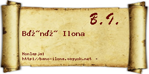 Bánó Ilona névjegykártya
